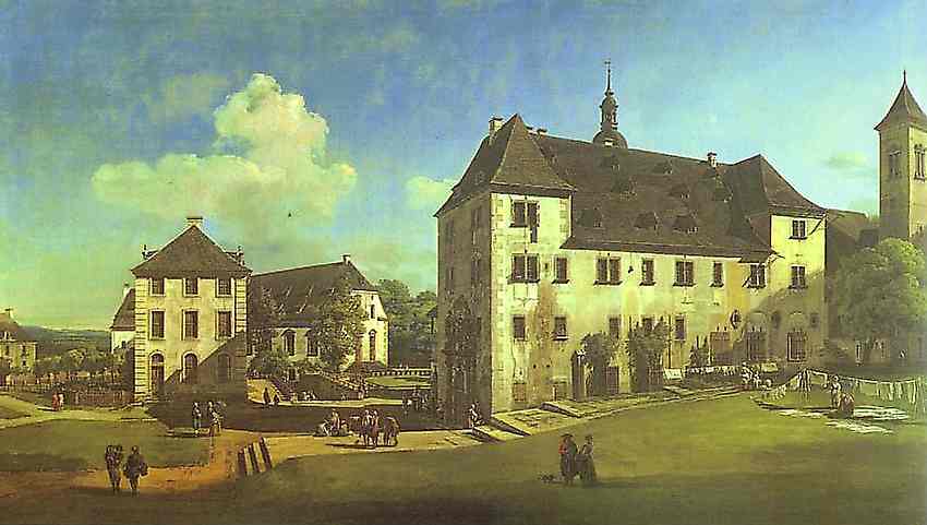 Courtyard of the Castle at Kaningstein from the South.